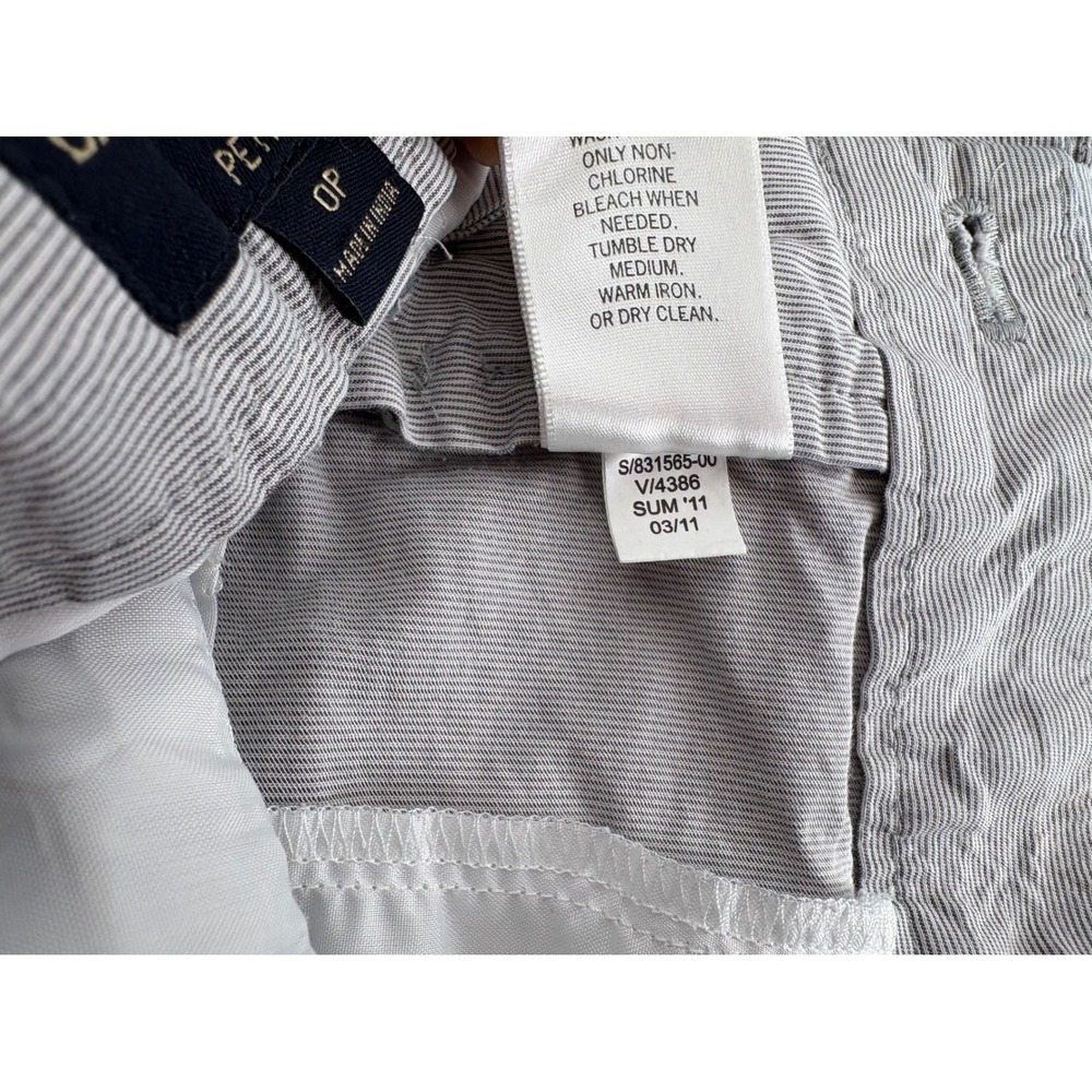 Banana Republic Petites Gray White Striped Cotton Shorts 0P Vintage 2011 - Picture 4 of 7